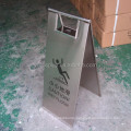 Stainless Steel Waterproof Folding Wet Floor Warning Sign Board